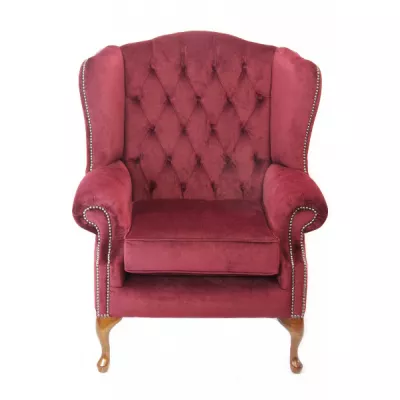 Chesterfield Sessel "Queen Anne"  in Velvet