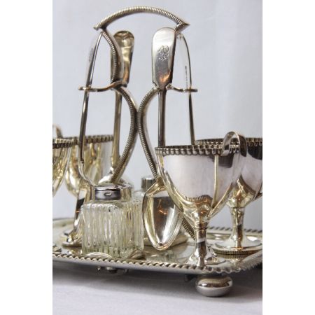 Eierset Platet versilbert 19.JH England 