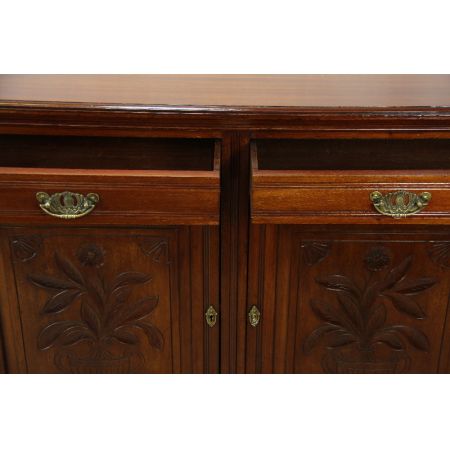 Victorian Sideboard, Kommode Massivholz Mahagoni England 1890