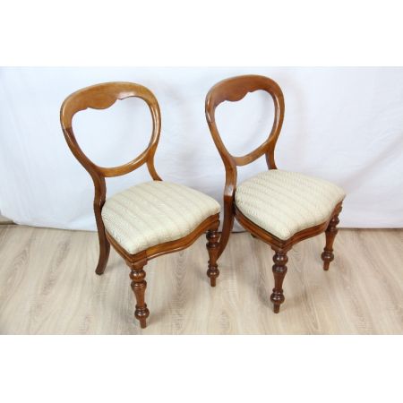 Stühle 2er Satz Ballonback Original massiv Mahagoni