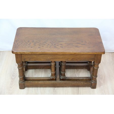 Landhaus Sofatische Set, Massivholz Eiche, Country furniture