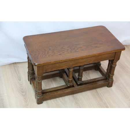 Landhaus Sofatische Set, Massivholz Eiche, Country furniture