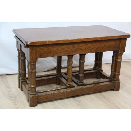 Landhaus Sofatische Set, Massivholz Eiche, Country furniture