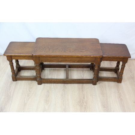 Landhaus Sofatische Set, Massivholz Eiche, Country furniture