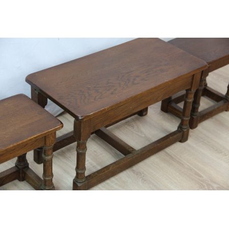 Landhaus Sofatische Set, Massivholz Eiche, Country furniture