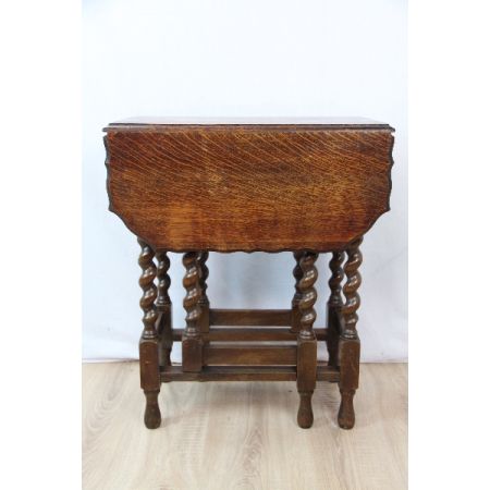 Klassischer Gateleg Table, Eiche massiv, gedrechselte Beine, Original aus England