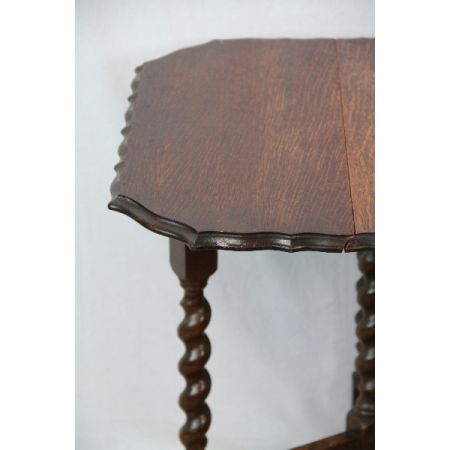 Klassischer Gateleg Table, Eiche massiv, gedrechselte Beine, Original aus England