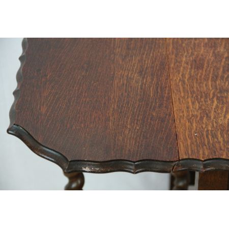Klassischer Gateleg Table, Eiche massiv, gedrechselte Beine, Original aus England