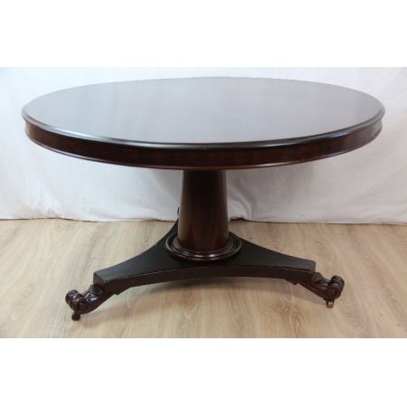 Mahagoni Esstisch Pillartable handpoliert England 1890