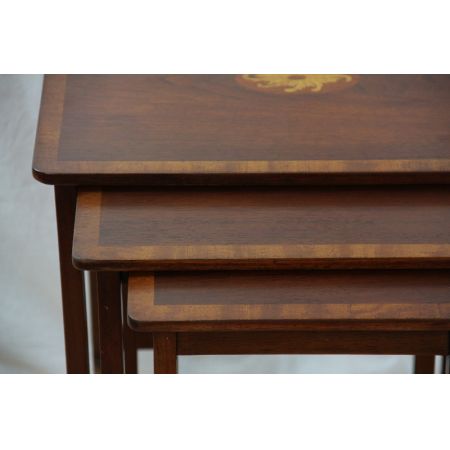 Nest of Table Edwardian Mahagoni 1890 Original 