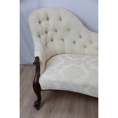 Chaise Longue original victorian 1860 Massivmahagoni