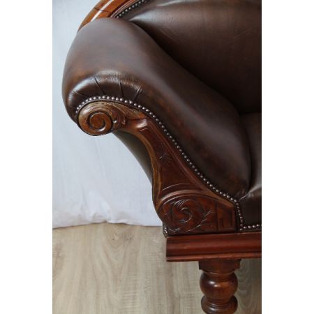 Chaiselongue  Victorian Original Massivmahagoni