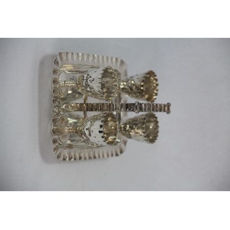 Silbertablett  Eierset France Plated