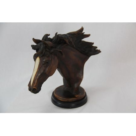 Pferdekopf Massivholz France Antik