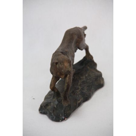 Hund figur France Antik Plaster