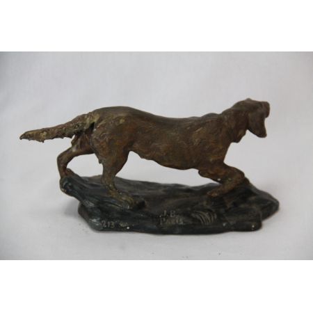 Hund figur France Antik Plaster