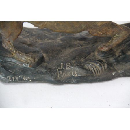 Hund figur France Antik Plaster