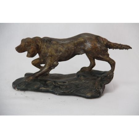 Hund figur France Antik Plaster