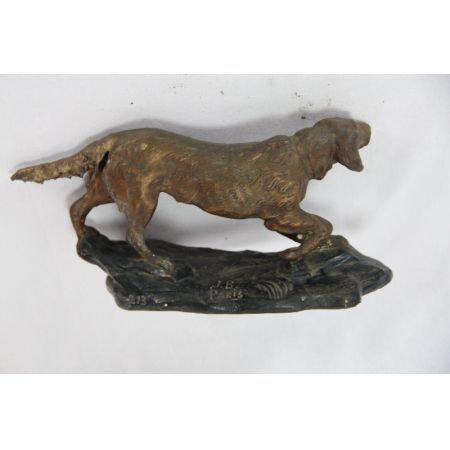 Hund figur France Antik Plaster
