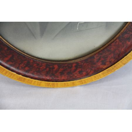 Bild Rahmen Oval antik Platre auf Holz 1910 France