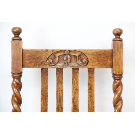 4er Satz Landhausstühle aus Massiver Eiche