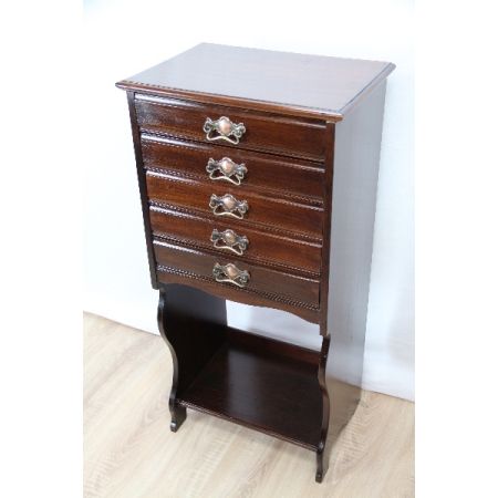 Antiker Notenschrank aus Mahagoni, ca. 1890