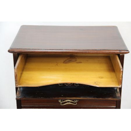 Antiker Notenschrank aus Mahagoni, ca. 1890