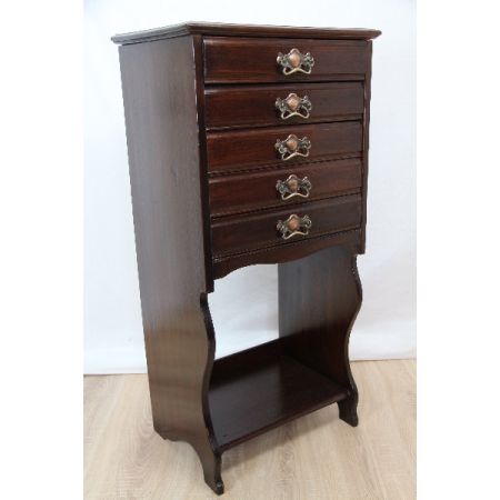 Antiker Notenschrank aus Mahagoni, ca. 1890