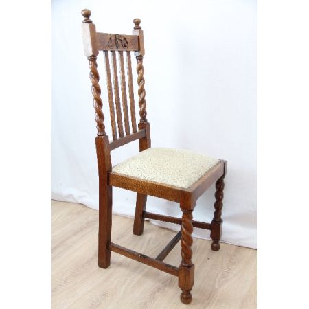 4er Satz Landhausstühle aus Massiver Eiche