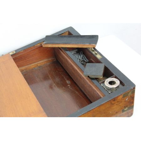 Schreibbox/Letterbox, Reiseschreibtisch, Laptop, antik