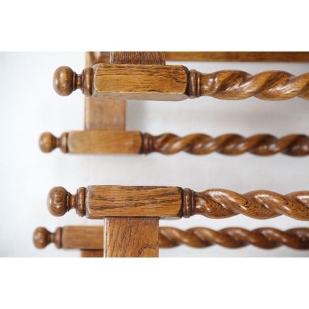 4er Satz Landhausstühle aus Massiver Eiche