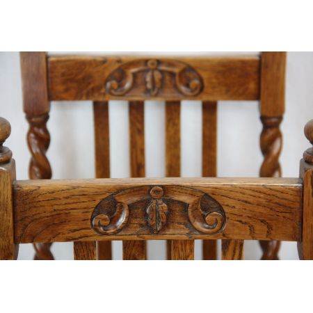 4er Satz Landhausstühle aus Massiver Eiche