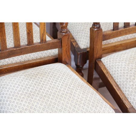 4er Satz Landhausstühle aus Massiver Eiche