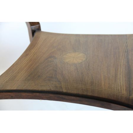 Palisander Tisch Edwardian Intarsien Massivholztisch