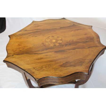 Palisander Tisch Edwardian Intarsien Massivholztisch