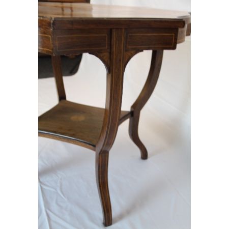 Palisander Tisch Edwardian Intarsien Massivholztisch