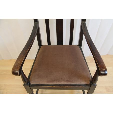 Armchair / Stuhl, Eiche Original england Ledersitz