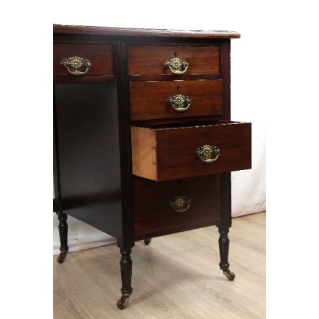 Schreibtisch Mahagoni edwardianisch Original Massivholz