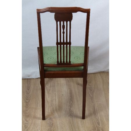 Paar Edwardian Stühle Mahagoni Massivholz mit Intarsiem