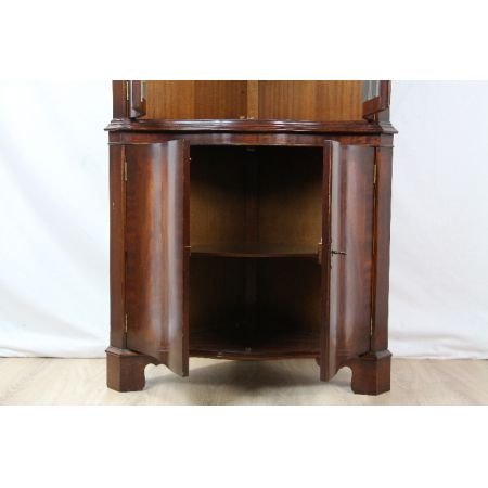 Eckvitrine Mahgoni Corner cupboard Regency Verglasunf