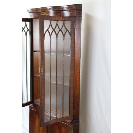 Eckvitrine Mahgoni Corner cupboard Regency Verglasunf