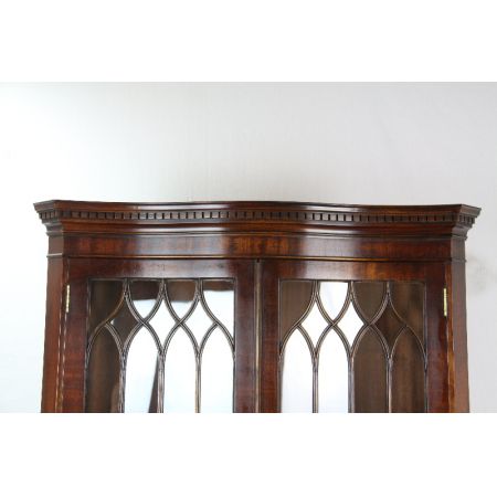 Eckvitrine Mahgoni Corner cupboard Regency Verglasunf