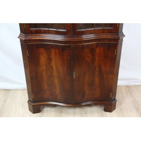 Eckvitrine Mahgoni Corner cupboard Regency Verglasunf