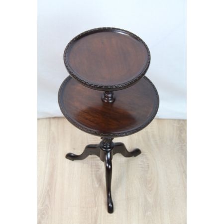 Antike Weintische aus Mahagoni Massivholz, Weintisch Set,  Weintische mit Etagen, handpoliert