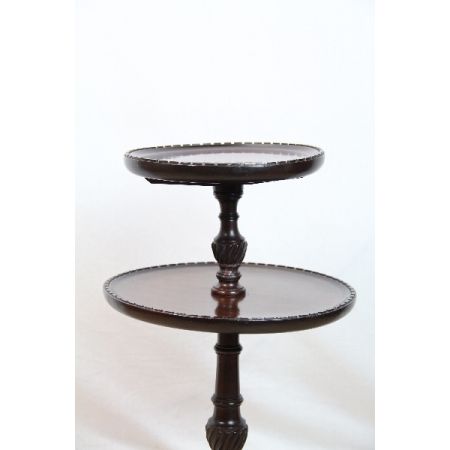 Antike Weintische aus Mahagoni Massivholz, Weintisch Set,  Weintische mit Etagen, handpoliert