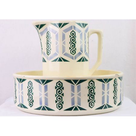 Ausgefallenes Vintage Jug and Bowl Set aus Keramik