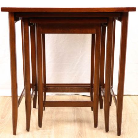 Antikes englisches Mahagoni Nest of Tables mit Intarsien, edwardianisch ca. 1890