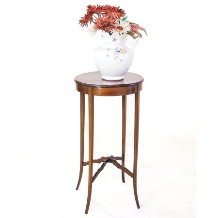 Edwardian Occasionaltable/ Beistelltisch in Mahagoni mit Bandintarsien