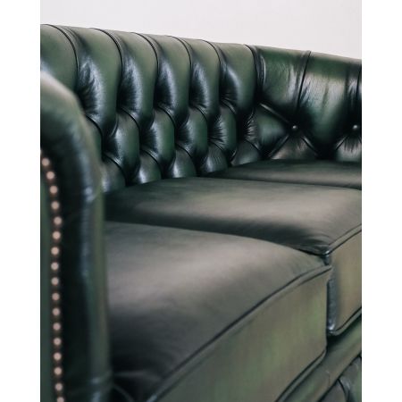 Chesterfield Ledersofa, Original englischer "Diana" 3 Sitzer