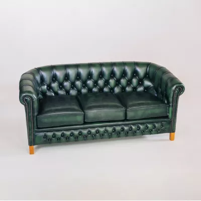 Chesterfield Ledersofa, Original englischer "Diana" 3 Sitzer